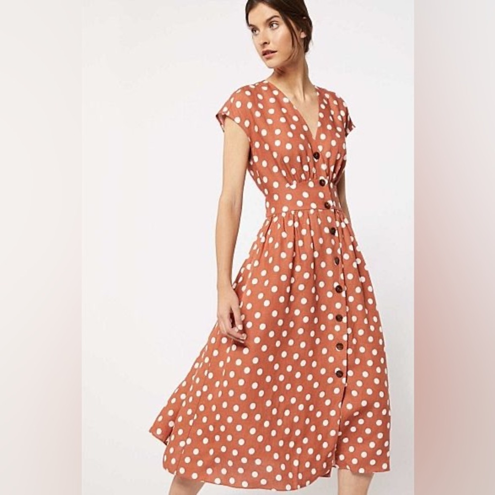 Witchery Linen Button Down Dress US 8, Australia 12